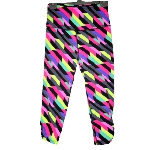 Victoria's Secret Pants - Victoria Secret Neon Capri Geo Print Tights